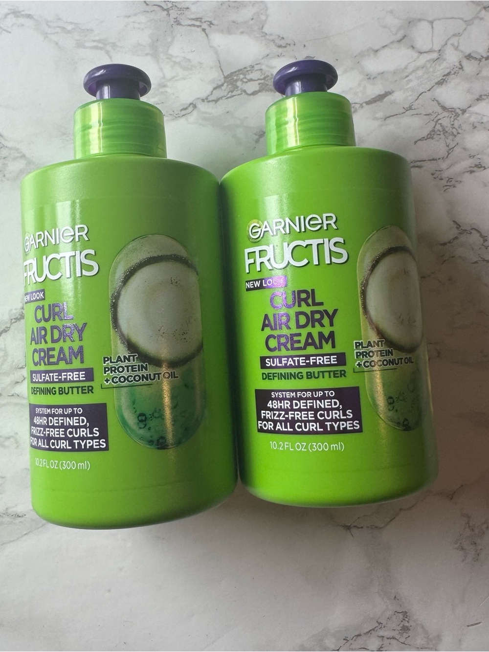 NWT Garnier Fructis Air Dry Curl Defining Butter Cream Leave-In Treatment Bundle